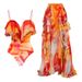 Women's Ruffled One Piece Swimsuit European American Style For Beach Vacation_ecoleips.com
