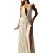 Women's Clothing Deep V Halter Neck Ruched Back Slit Summer Dress Fashionable Hot Girl Thin Clothing New Arrivals_ecoleips.com
