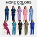 Women's Clothing Surgical Gowns, Hand Washing Clothes, Operating Room Hand Washing Clothes, Elastic Quick Drying Thin V Neck Contrast Color_ecoleips.com
