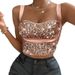 Women's Clothing Fashion Trend Women's Clothing Backless Slim Fit Versatile Sequined Vest Beaded Vest_ecoleips.com