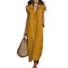 Boho Chic Flutter Sleeve Maxi Dress For Women - Flowy Summer Beach Dress With Elastic Waist_ecoleips.com