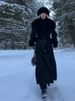 Oversized Cocoon Coat – Minimalist Longline Wool-Blend Overcoat With Dropped Shoulder Silhouette (Black/Yellow, S/M/L For Effortless Urban Layering)_ecoleips.com