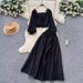 French-Inspired Lace Trim Two-Piece Set – Off-Shoulder Top & High-Waist Skirt (One Size, Cottagecore & Office Chic)_ecoleips.com