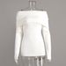 One-word Shoulder Temperament, Off-the-shoulder Design, Slim And Thin, Chest-wrapped Knitted Sweater For Women_ecoleips.com