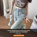 High-waisted Slim Straight-leg Jeans For Women, 2024 Spring-summer New Popular Light-colored Design, Petite Wide-leg_ecoleips.com