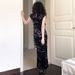 PC058 Butterfly Fragrance Early Spring New Chinese Style Velvet Qipao Slim Fit Bodycon Long Dress For Women_ecoleips.com