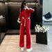 High-end Casual Sports Suit Women's Spring And Autumn New Trend Fashion Jacket Wide-leg Pants Two-piece Set_ecoleips.com