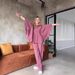 Women's Clothing Fashion Casual Suit Bat Sleeve Loose Shirt Trousers Two Piece Suit_ecoleips.com