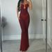 Women's Fashion Slim Dress One Line Collar Hollow Mesh See Through_ecoleips.com