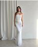 Women's Clothing Autumn New Products Temperament Sky Blue Tube Top High Waist Skirt Suit Tight Skirt Dress_ecoleips.com