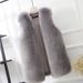 Chic Faux Fox Fur Vest – Slim-Fit Longline Waistcoat For Women_ecoleips.com