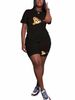 Summer Women's Casual Fashion Bear Cartoon Graphic Printed Loose T-shirt Shorts Two-piece Set Sportswear Suitable For Daily Wear-153_ecoleips.com
