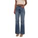 Women's Clothing Retro High-Waisted Slimming Wide Leg Jeans Washed Denim Trousers With Center Seam Detail For Spring/Summer_ecoleips.com