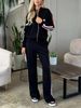 Women's Slim Fit High Waisted Two Piece Set Zipper Jacket Fashionable Fall Winter 2014 2015 Bestselling Amazon Pant Suit_ecoleips.com