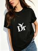 Women Minimalist Dr Letter Eagle Graphic T-Shirt Round Neck Loose Basic Summer Casual Tops_ecoleips.com