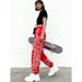 Summer Floral Print Digital Full Print Pants Women's Versatile Casual Style Korean Thin Men's Clothing_ecoleips.com