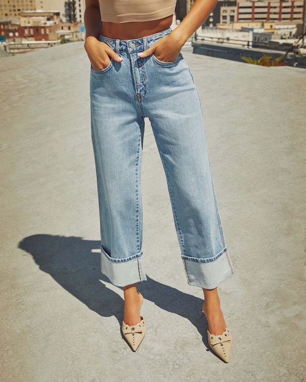 Women's Clothing Jeans Women Quality Retro Curled High Waist Trousers_ecoleips.com