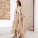 Verve ZD044 Women's Robe Muslim Sequin Embroidered Arabic Dress Abaya_ecoleips.com
