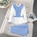 Women's Clothing Design Sense Stitching Professional Suit Spring And Autumn Slim Beauty Salon Work Clothes Suit_ecoleips.com