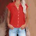 Verve 2025 Summer New Solid Color Single-Breasted Shirt Women's Casual Short Sleeve Top_ecoleips.com