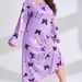 Aria Basics Aria Basics 2025 European And American Plus Women Sleeve Butterfly Heart Leopard Print Off Shoulder Large Size Long_ecoleips.com