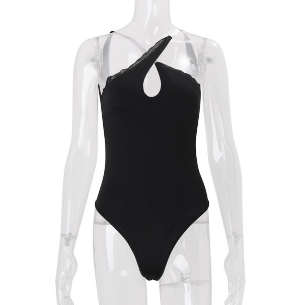 ZOEVA European And American Women's Clothing 2026 Spring New Ins American Spice Girl Solid Color Slim Backless Cross Suspender Onesie_ecoleips.com
