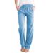 Aria Basics 2025 Women's Spring Summer New European And American Style Solid Color Cotton Linen Drawstring Loose Casual Wide_ecoleips.com