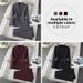 Women's Professional Suit Set Wine Red Elegant Blazer And Pants Office Interview Business Attire_ecoleips.com