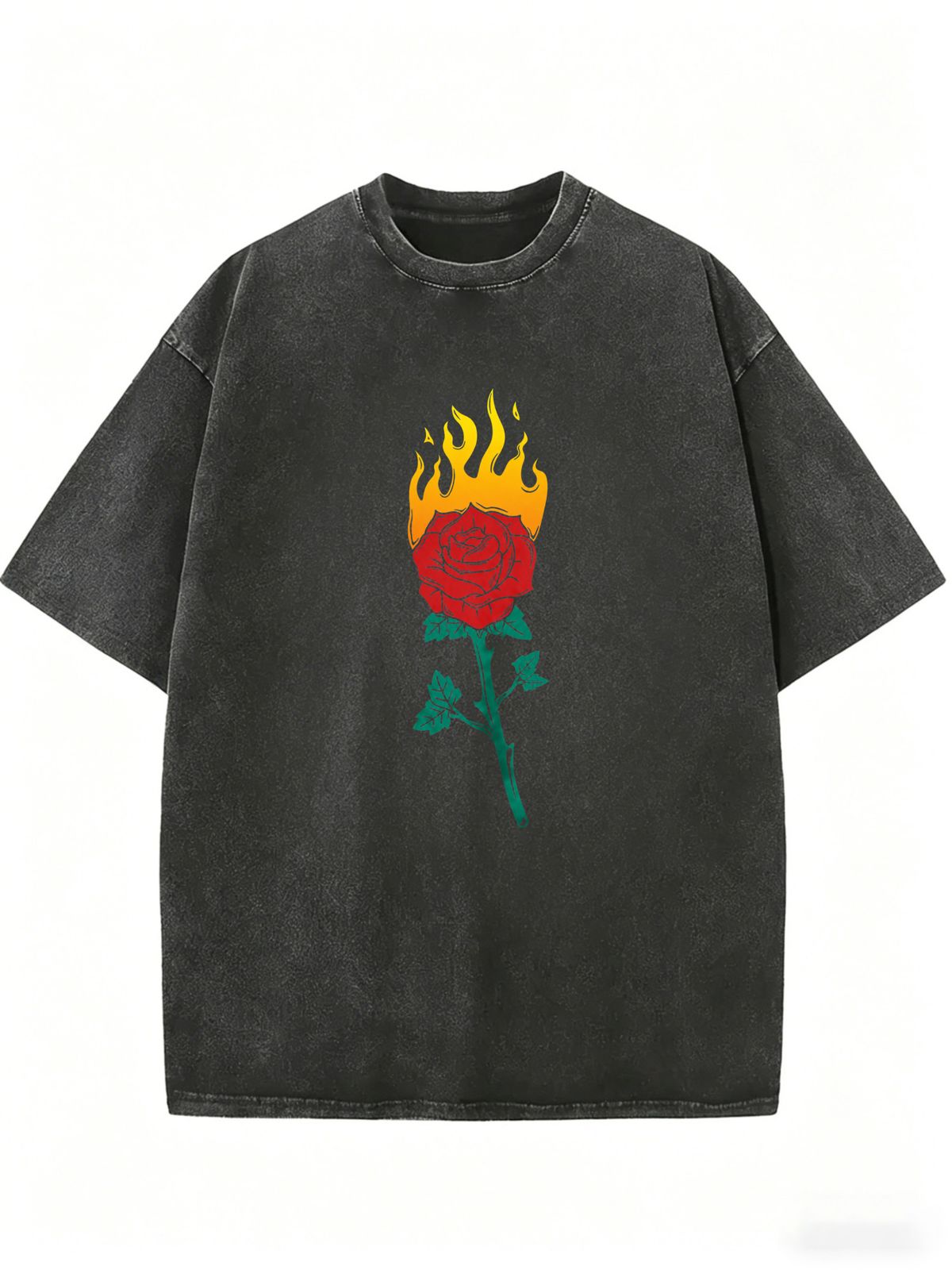 Women’s Vintage Graphic Oversized Tee, Relaxed Fit Casual Streetwear T-Shirt For Summer Wear_ecoleips.com