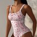 Aria Basics Women's High-waisted Swimsuit, New European American Style, Printed, Fresh And Simple, One-piece Foreign Trade Swimwear,_ecoleips.com