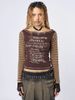 Women's Slim Fit Long Sleeve round Neck Top Sexy Letter Print European American Style Fashionable And Versatile Dark Color_ecoleips.com