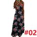 2020wish Cross-border Summer European And American Women's Slim Fit Long Floral Strap Dress For Women_ecoleips.com