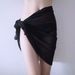 Women's Clothing Solid Color Bikini Set With Scarf New Style Sexy Swimsuit Sunscreen Skirt For Beach Pool And Hot Springs_ecoleips.com