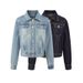 Korean-style Retro Short Denim For Petite Women, 2026 Spring New Model, Simple And Versatile, Loose Casual Jacket_ecoleips.com