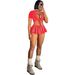 TK6325 Fashion Women's Acid Washed Vintage Skirt Set (With Safety Shorts Inside)_ecoleips.com