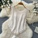 Women's Hollow out Crochet Lace Two Piece Set with Tassel Slimming Elegant Vest And Skirt Summer 2026_ecoleips.com