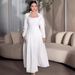Women's Clothing pure color fairy style fashionable three dimensional flower long sleeved elegant long skirt_ecoleips.com