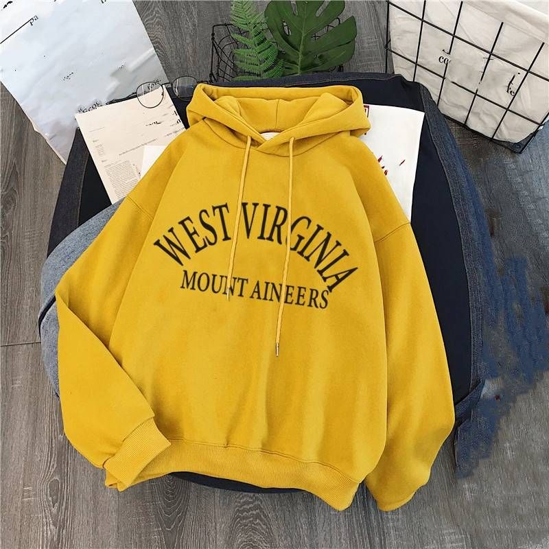 Women's Clothing Autumn And Winter Plus Velvet Thickened Sweater For Women Student Loose All Match Large Size Hooded Pullover Long Sleeved Jacket_ecoleips.com