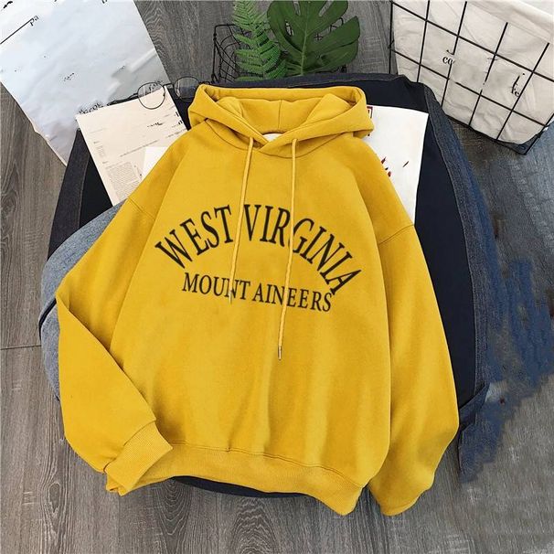 Women's Clothing Autumn And Winter Plus Velvet Thickened Sweater For Women Student Loose All Match Large Size Hooded Pullover Long Sleeved Jacket_ecoleips.com