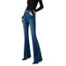 Women's High-Waisted Flared Jeans – Vintage Stretch Denim, Butt-Lifting Fit, 360° Comfort (Regular & Tall Lengths, Sizes 25-30)_ecoleips.com
