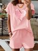 Women’s 2 Piece Outfit Set – Oversized Graphic T-Shirt And Biker Shorts Matching Set, Casual Summer Lounge Tracksuit For Daily Wear-330_ecoleips.com