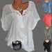 2020 New . European And American Besselling Fashion Women's Lace V-Neck Embroidered Shor-Sleeve Bawing_ecoleips.com