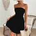 "Strapless Flowy Summer Dress For Women - Breathable Beach Vacation Dress, Casual Party Wear, Sleeveless A-Line Dress In White & Black (XS-XL)"_ecoleips.com