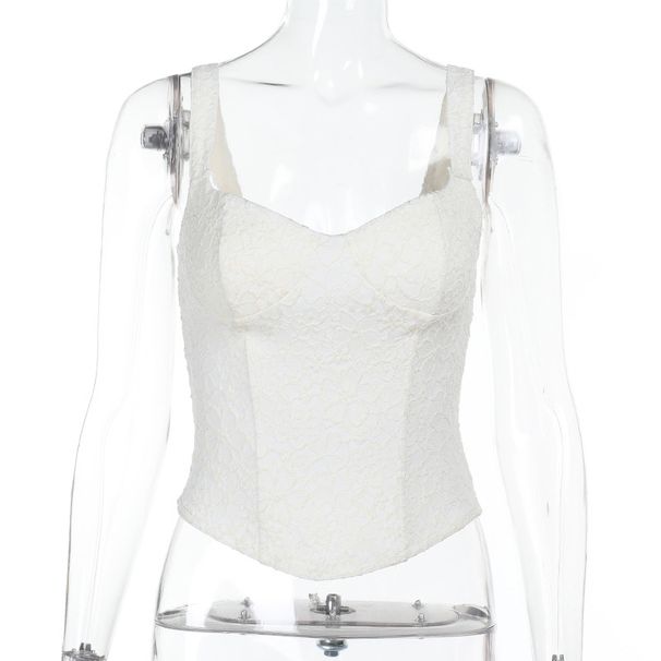 Illya New Lace Waist-Cinching Fishbone Top Summer Pure Desire Elegant Sexy Strapless Women WQ25061_ecoleips.com