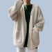 K New Women's Sweater For Outerwear, Loose And Stylish, Pure Color Knitted Cardigan Jacket_ecoleips.com