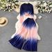 Women's Clothing Royal sister light luxury high end long sleeved pleated printed tops women's casual two piece set loose drape pleated wide leg pants_ecoleips.com
