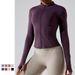 Women's Clothing Autumn And Winter Nude Yoga Clothes Long Sleeves Women Zipper Sports Slim Yoga Jacket Fitness Clothes Tops_ecoleips.com