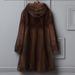 Luxury Faux Mink Coat For Women - Long Hooded Winter Jacket With Elegant Bubble Sleeves (Black/Brown, Plus Size Available)_ecoleips.com