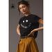 Women's Clothing Black Pure Cotton Women's Casual T-Shirt Heart Letter Print Round Neck Short Sleeve Fashionable Simple Top_ecoleips.com