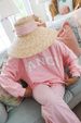 Fancy Oversized Fleece Mockneck - Paradise Pink/Hibiscus_ecoleips.com